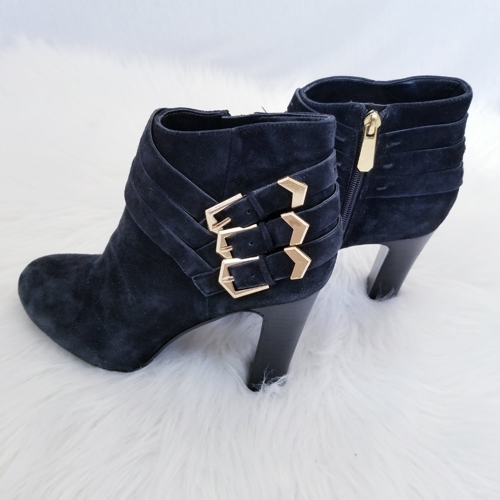 Guess LATOIAN Black Suede Ankle Boots Size 8 - Picture 5 of 8